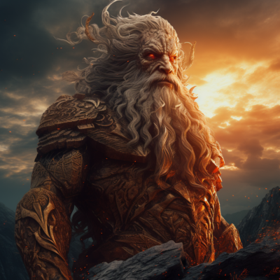 Représentation d'Alcyonée, divinité de la mythologie grecque - AI generated