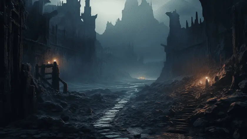 Représentation d'Helheim, mythologie nordique - AI generated