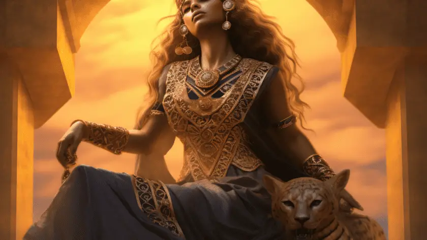 Représentation de Meskhenet, divinité de la mythologie égyptienne - AI generated