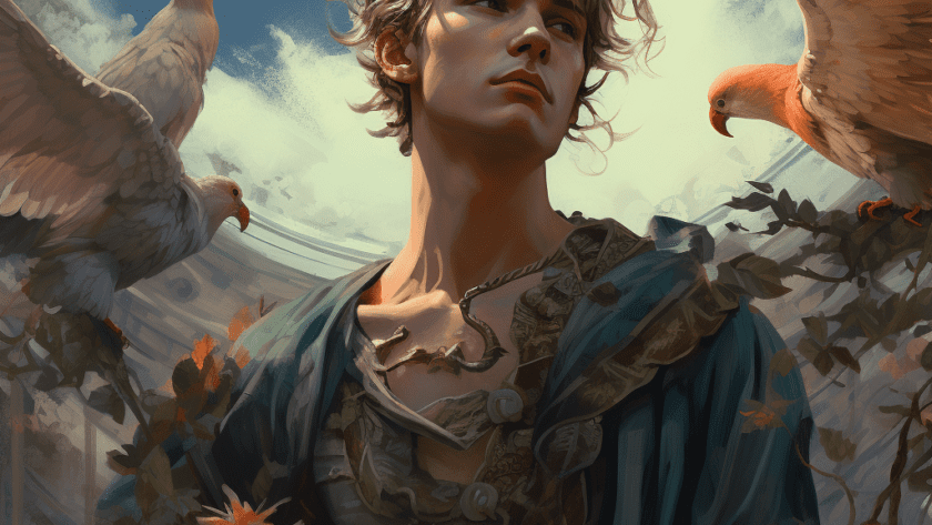 Représentation d'Oengus, divinité de mythologie celtique - AI generated