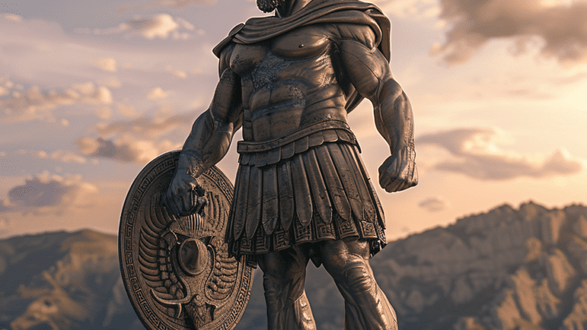 Représentation de Talos, divinité de mythologie grecque - AI generated