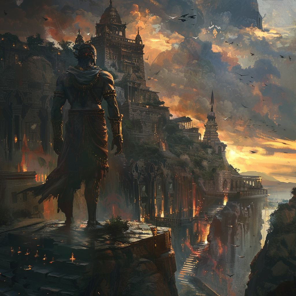 Représentation d'Antée, personnage de la mythologie grecque - AI generated