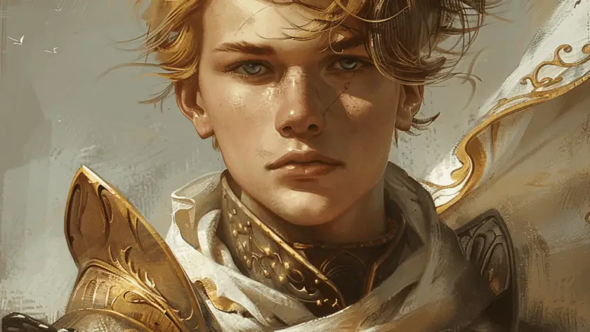 Représentation de Galahad, chevalier de la mythologie celtique - AI generated