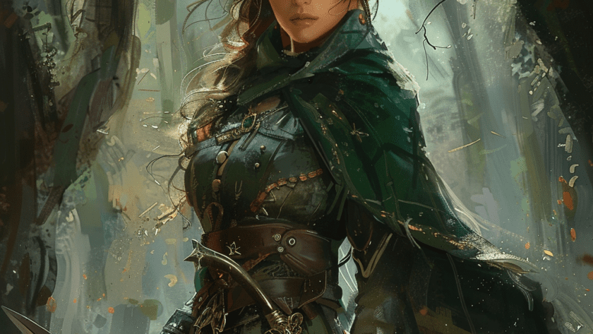 Représentation de Grid (Gríðr), personnage de la mythologie nordique - AI generated