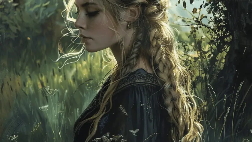 Représentation d'Iseult, personnage de la mythologie celtique - AI generated