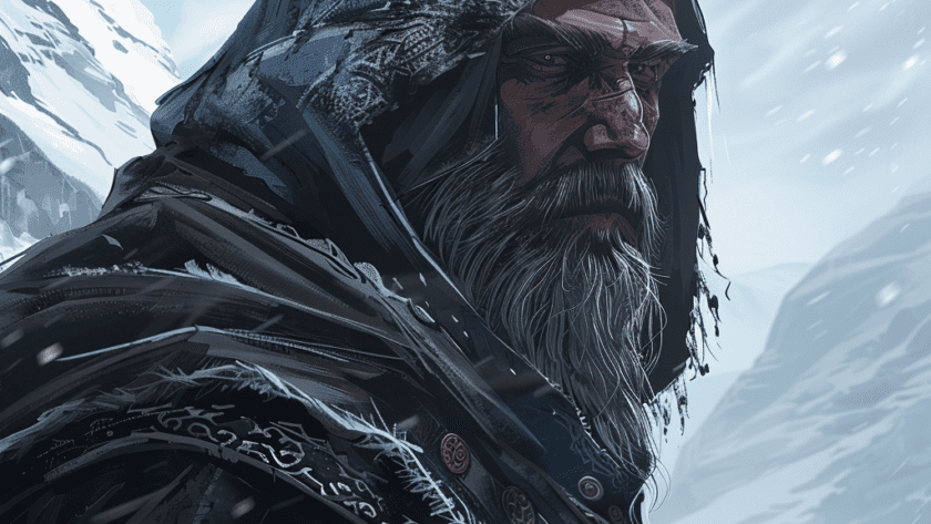 Représentation de Kvasir, personnage de la mythologie nordique - AI generated