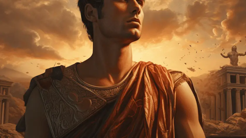 Représentation de Moros, divinité de la mythologie grecque - AI generated