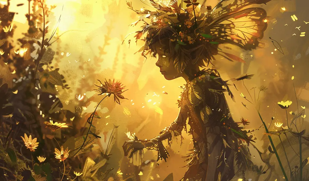 Représentation de Changelings, créatures de la mythologie celtique - AI generated