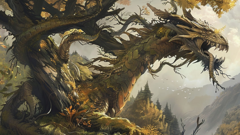 Représentation de Nídhögg, créature de la mythologie nordique - AI generated
