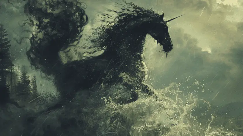 Représentation de Sleipnir, créature de la mythologie nordique - AI generated