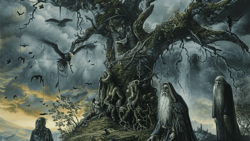 Représentation des Túatha Dé Danann, divinités de la mythologie celtique - AI generated