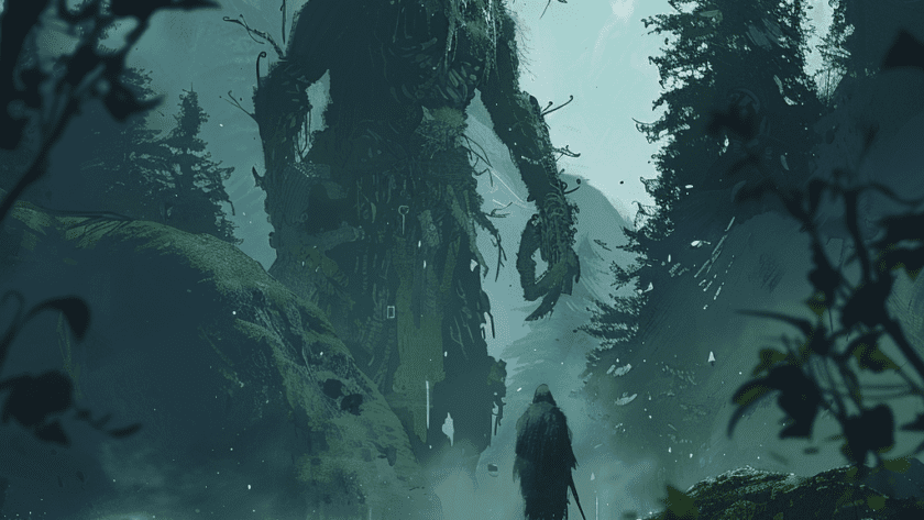 Représentation de la divinité nordique Ymir - AI generated
