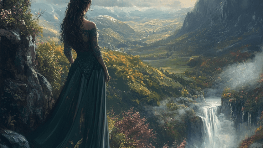 Représentation de Bestla, divinité de la mythologie nordique - AI generated