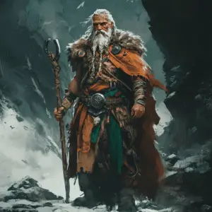 Représentation de Vé, divinité de la mythologie nordique - AI generated