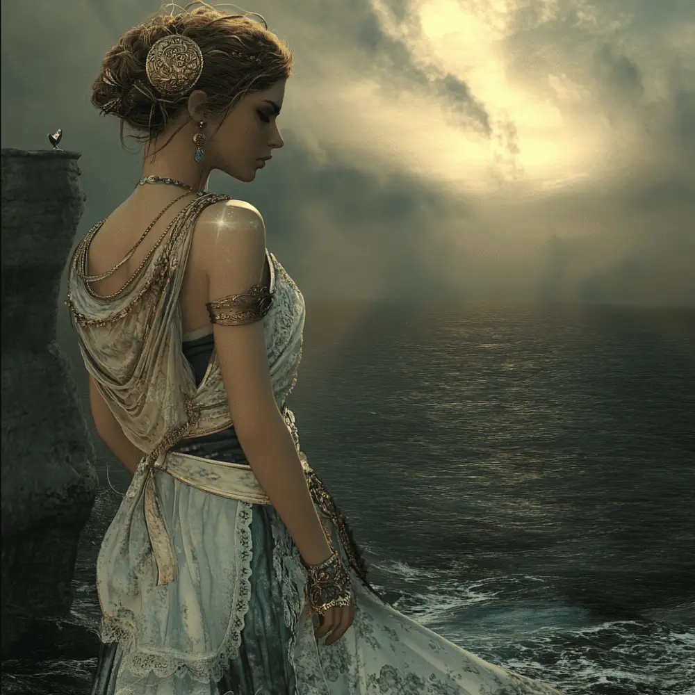 Représentation de la déesse grecque Amphitrite - IA generated