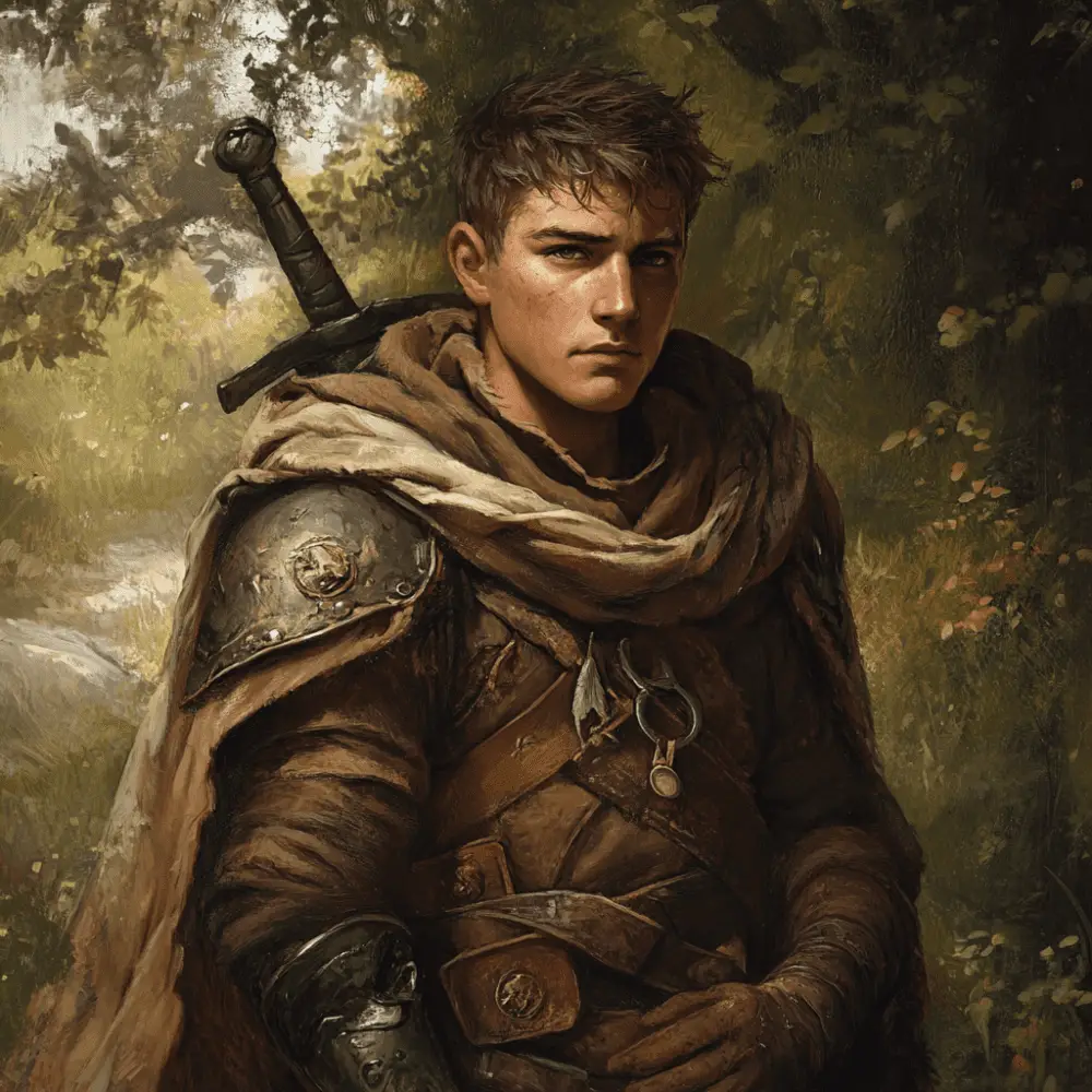 Représentation du héros celtique Diarmuid Ua Duibhne - IA generated