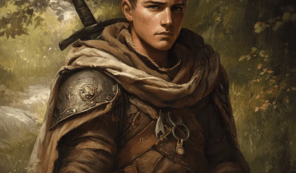 Représentation du héros celtique Diarmuid Ua Duibhne - IA generated