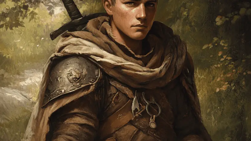 Représentation du héros celtique Diarmuid Ua Duibhne - IA generated