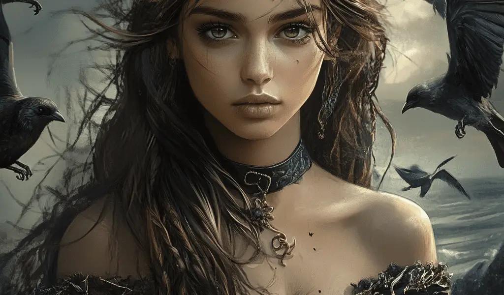 Représentation de Morgause, soeur du roi Arthur - mythologie celtique - IA generated