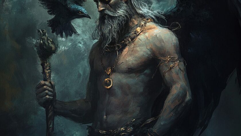 Représentation de la divinité grecque Charon - IA generated