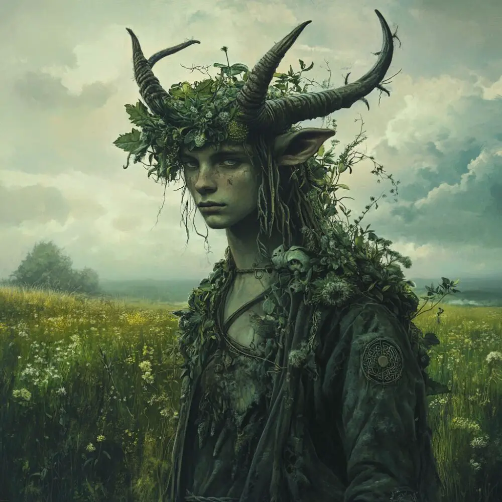 Représentation du Pooka, créature emblématique de la mythologie celtique - AI generated