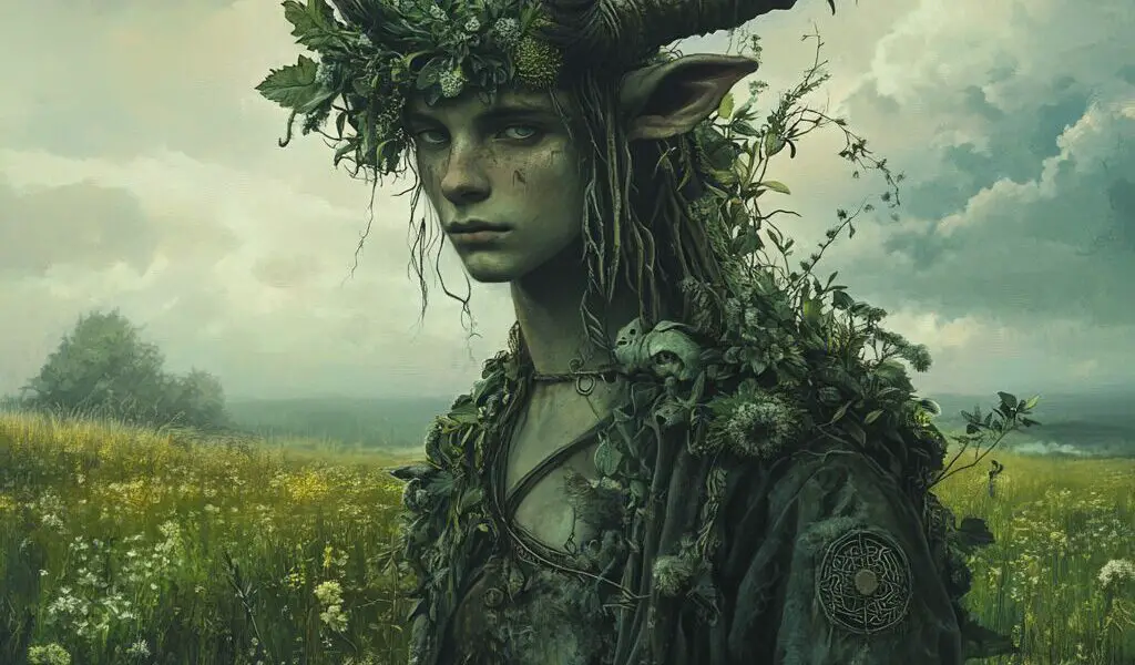 Représentation du Pooka, créature emblématique de la mythologie celtique - AI generated
