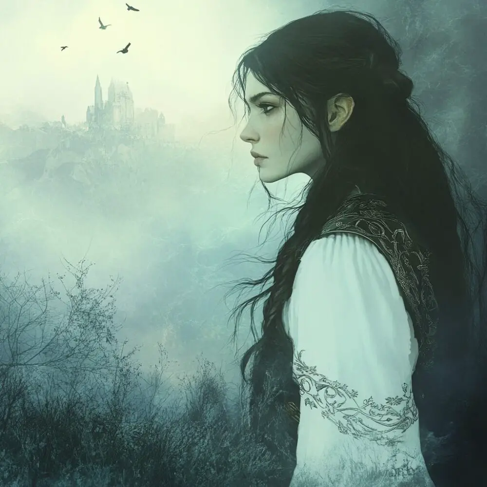 La légende de la Dame Blanche - mythologie celtique - AI generated