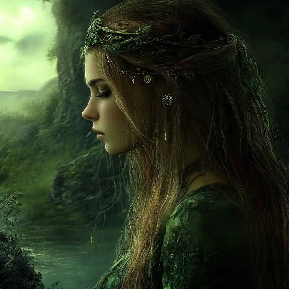 Représentation d'Arianrhod - mythologie celtique - AI generated