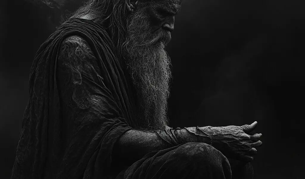Représentation de Gofannon, le dieu celte forgeron : mythes et légendes​ - AI generated