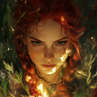 Représentation de la divinité grecque Até, AI-generated