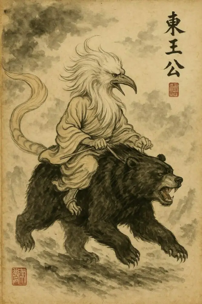 Représentation de la divinité chinoise Dongwanggong - AI generated
