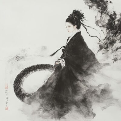 Représentation de la divinité chinoise Nuwa - AI generated