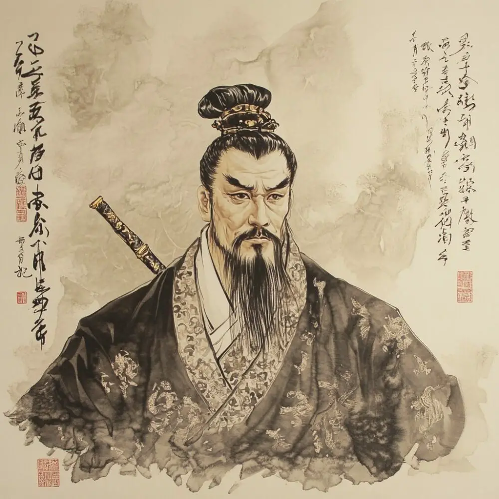 Représentation de la divinité chinoise Taiyi Zhenren - AI generated