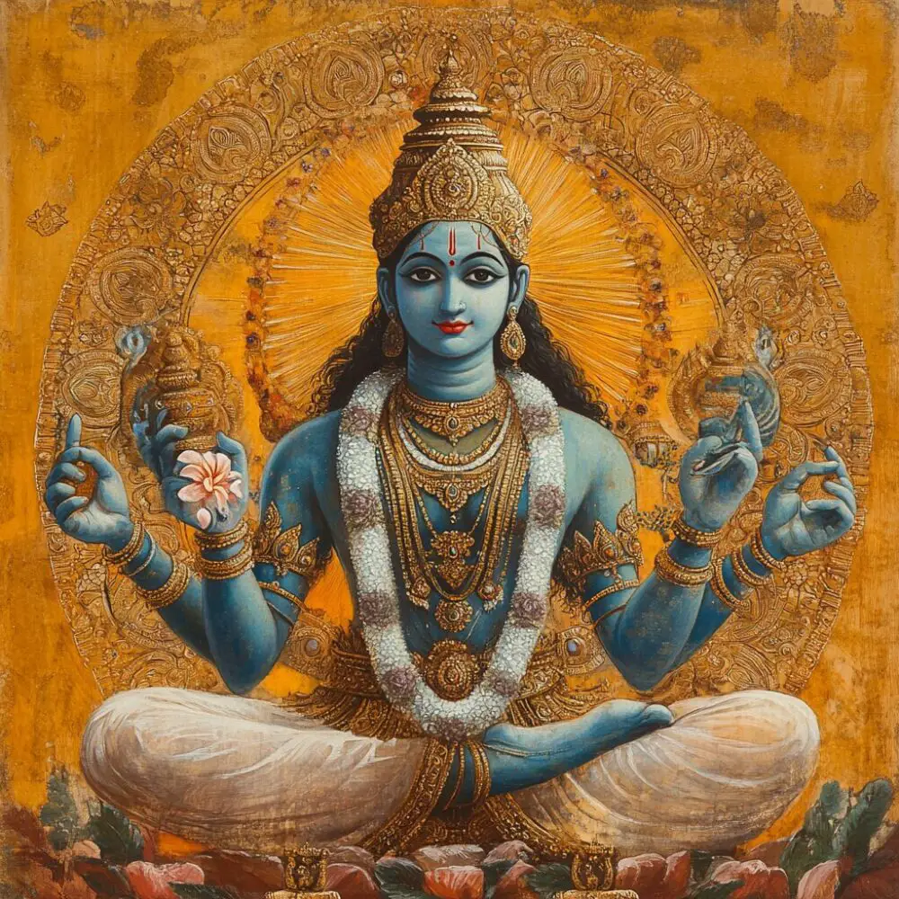 Représentation de la divinité hindoue Vishnou - AI generated