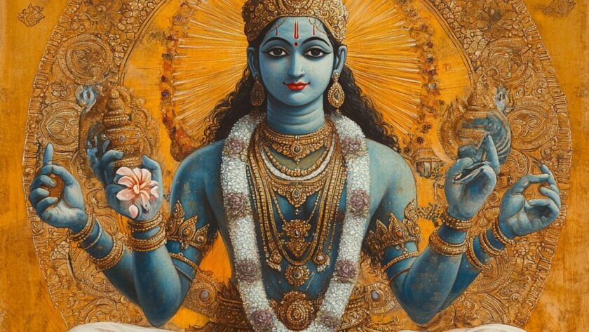 Représentation de la divinité hindoue Vishnou - AI generated