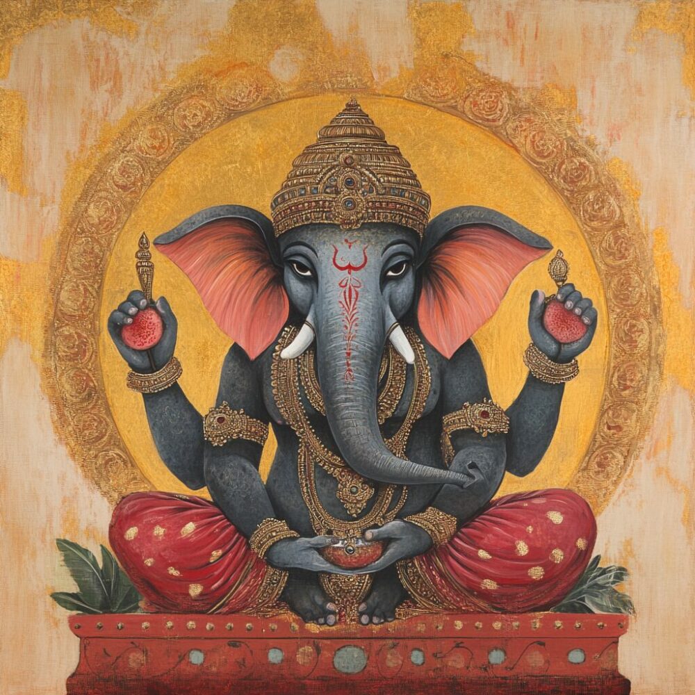 Représentation du dieu hindou Ganesha - AI generated
