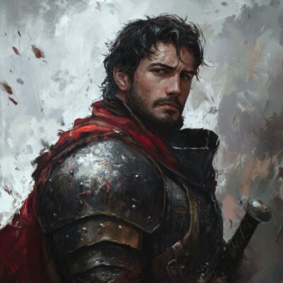 Représentation du héros celtique Hector - AI generated