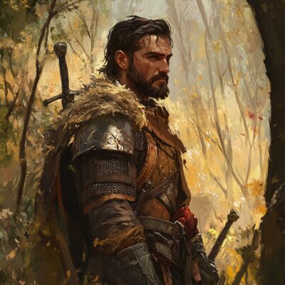 Représentation du héros celtique Sagramor - AI generated
