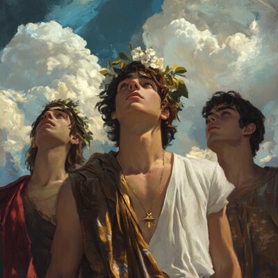 Représentation des divinités grecques, Les Érotes - AI generated