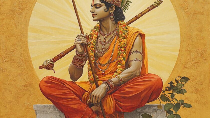 Représentation du dieu Hindou Kartikeya - AI generated